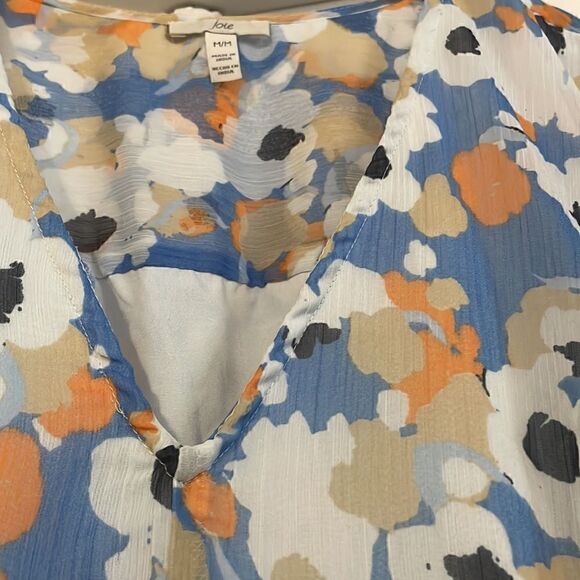 Joie Floral Fields Parisian Blue Multi High Low Dress NWOT - Picture 3 of 4